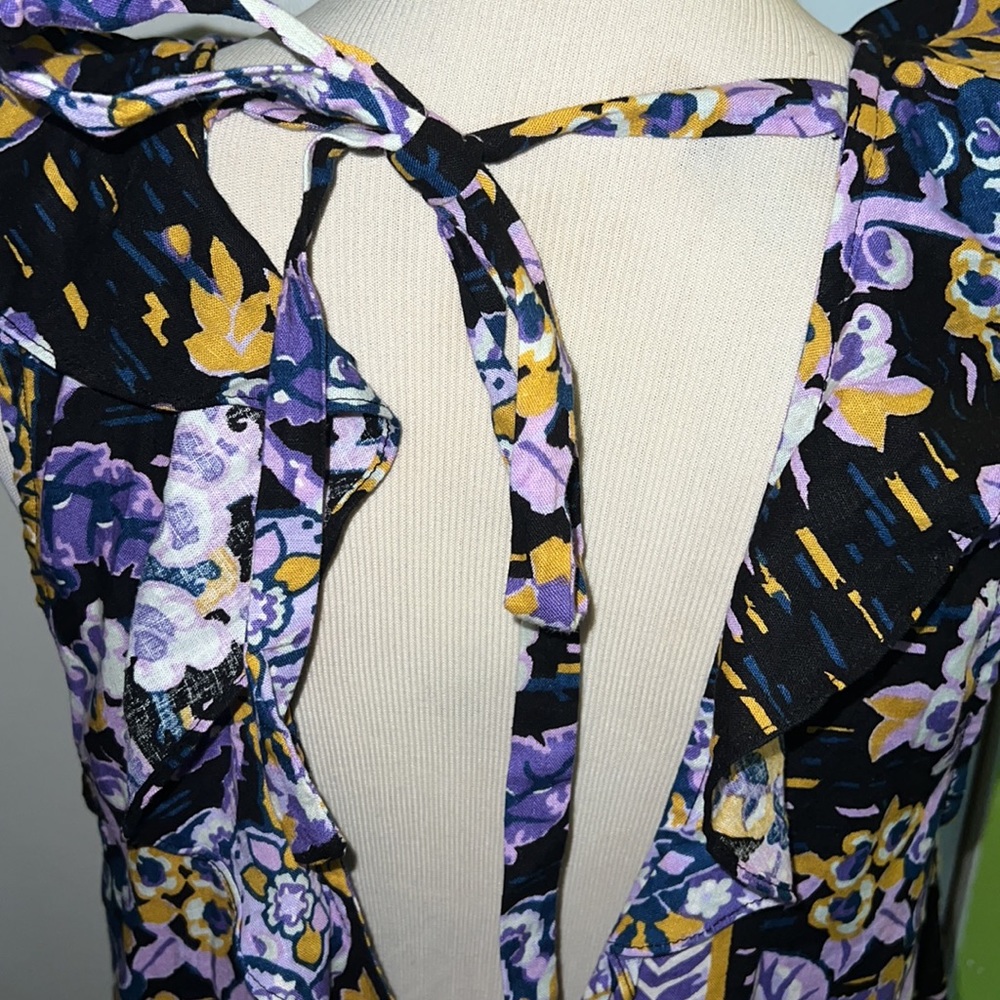 Free People Summer in Tulum Medium blue floral top - Picture 6 of 15